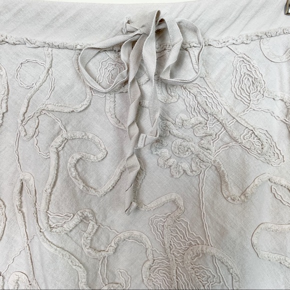 MAX STUDIO Cotton Above-Knee Beige Boho Skirt S - Picture 3 of 7